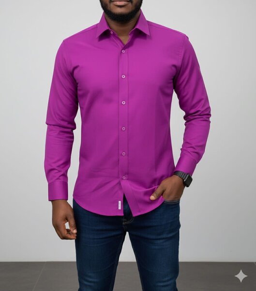 Chemise homme violet élégante