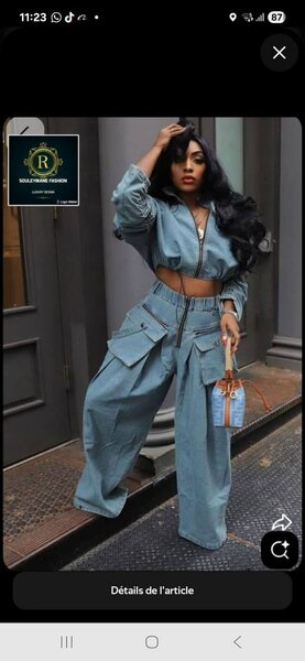 Ensemble Denim Femme Élégant