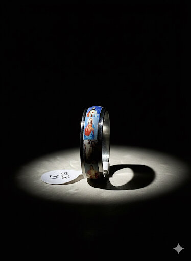 Bague en Acier Inoxydable Religieuse