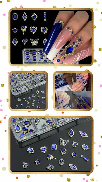 Strass à Ongles Coeur Rouge