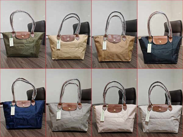 Sac cabas Longchamp en toile et cuir