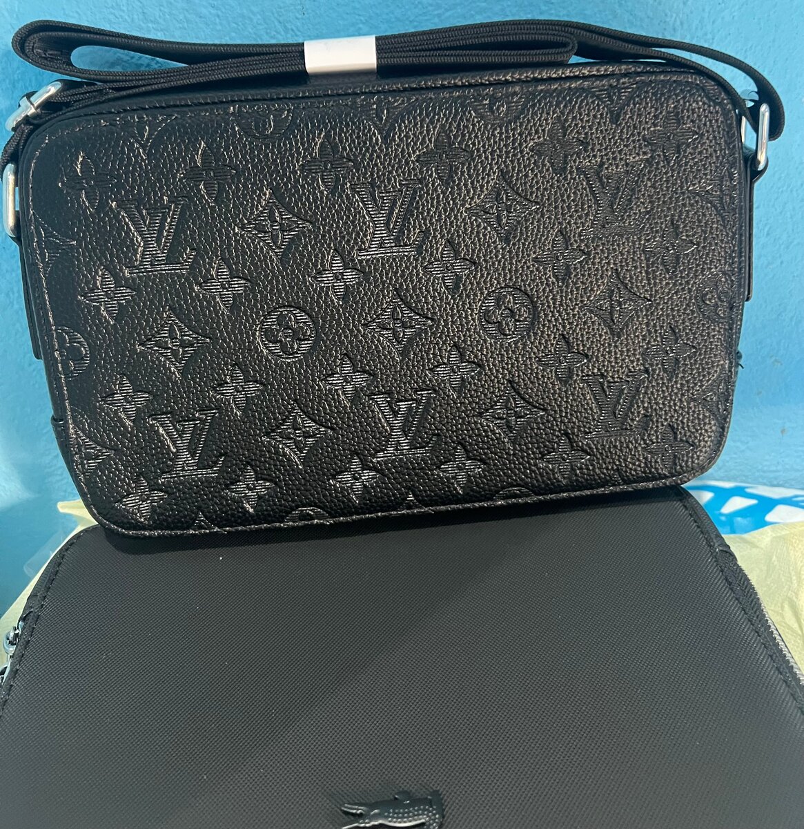 Sac bandoulière cuir noir