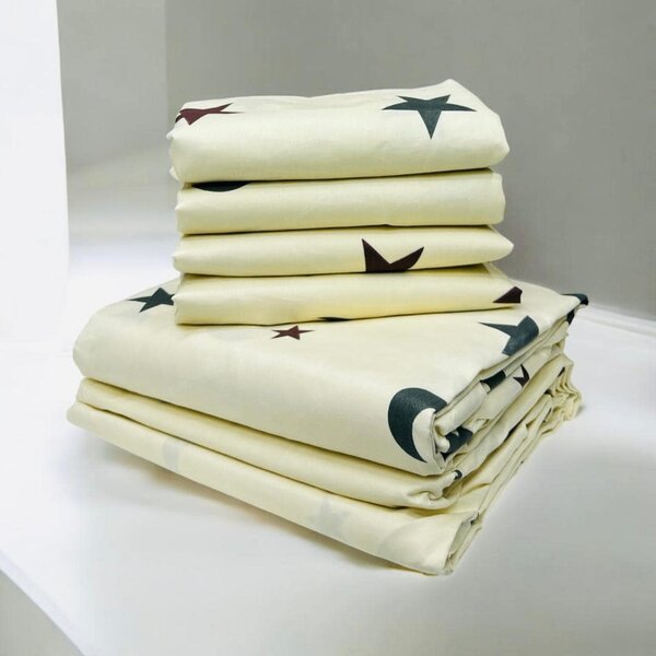 set includes 2 bedsheets and 4 pillowcases
