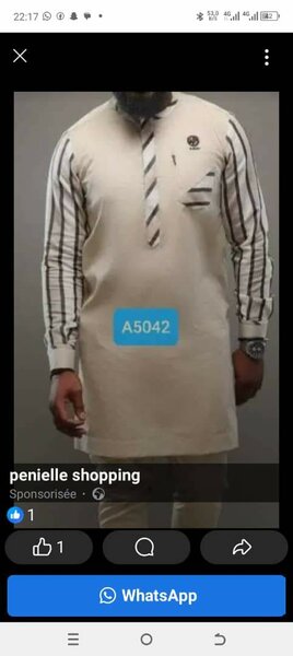 Tenue africaine élégante homme