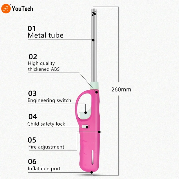 Refillable Gas Lighter for Candles, Puja Lamps, Gas Stove.