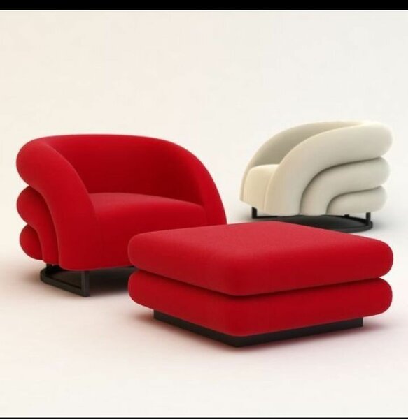 Fauteuil moderne en tissu