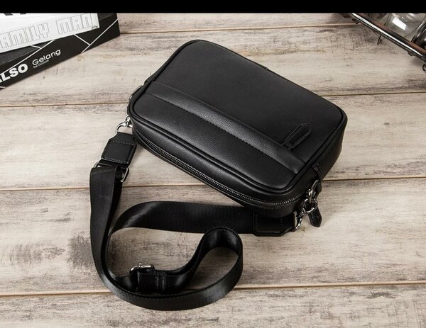 sac en bandoulière en cuir véritable