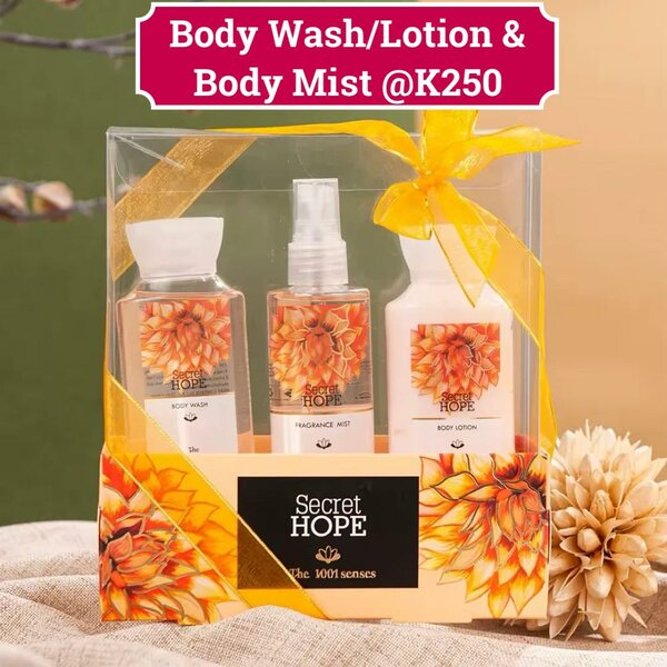 Body wash, Lotion + Body Mist