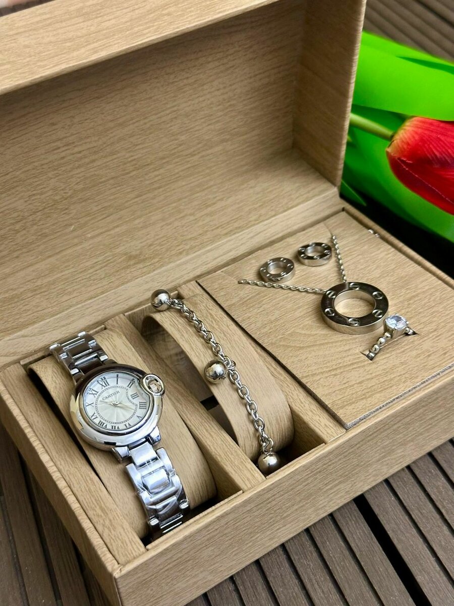 Boîte à bijoux en bois pour montres et accessoires