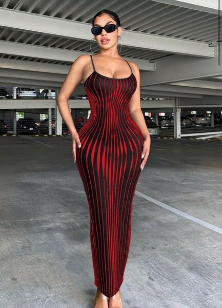 Blackless cami bodycon dress