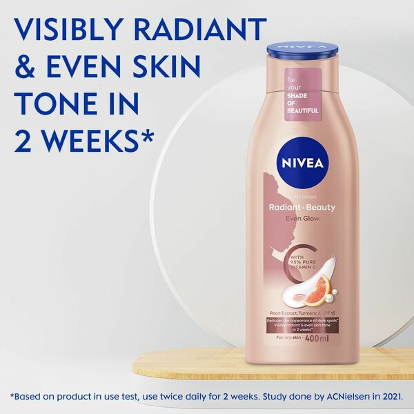Nivea body lotion radiant and beauty even glow 400ml