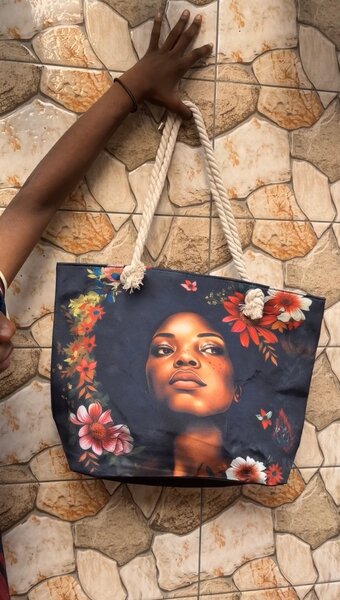 Sac cabas femme avec imprimé floral