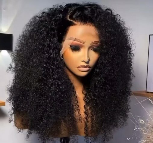 Perruque longue avec petites boucles