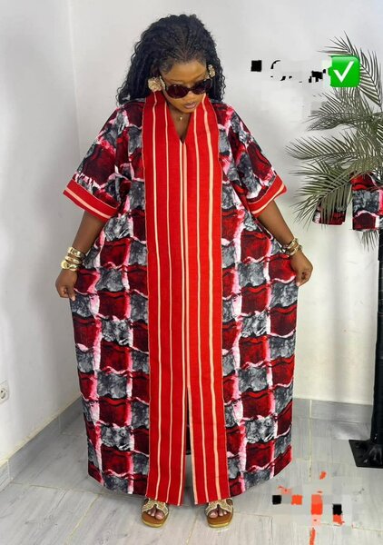 Robe maxi africaine colorée