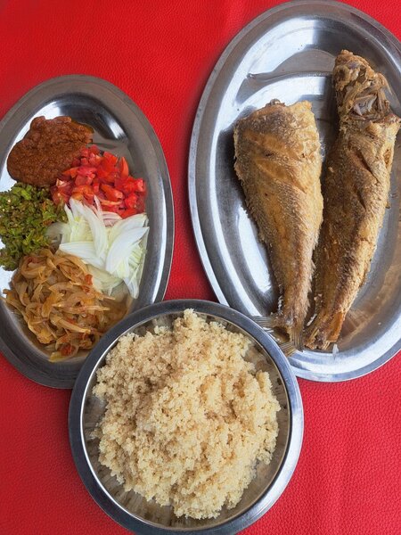 Attiéké poisson sosso