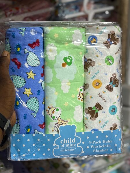 Pack de 3 langes bébé doux