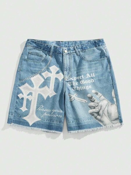 Shorts en jean imprimés tendance