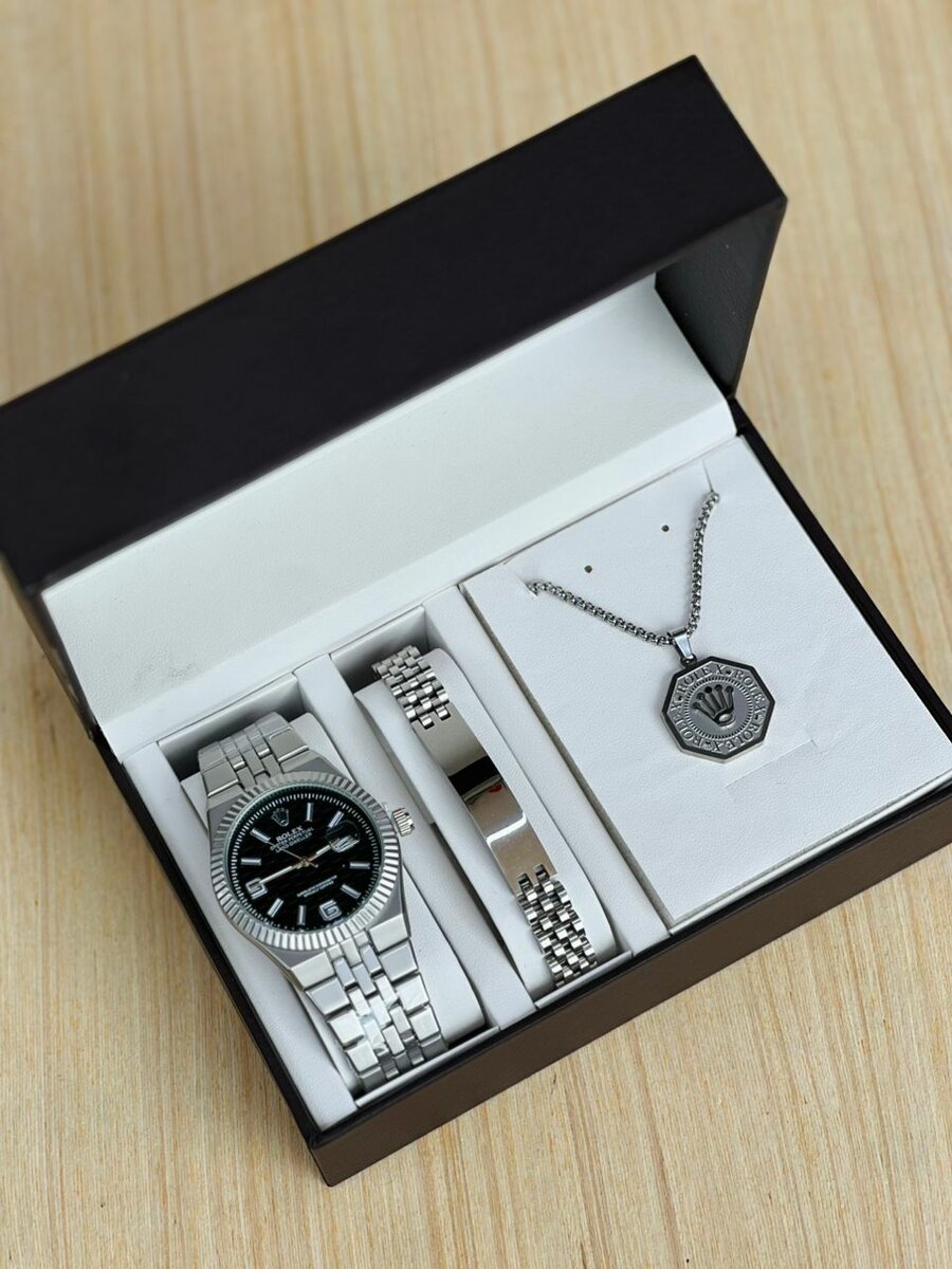 Ensemble Montre et Bijoux Homme Luxe