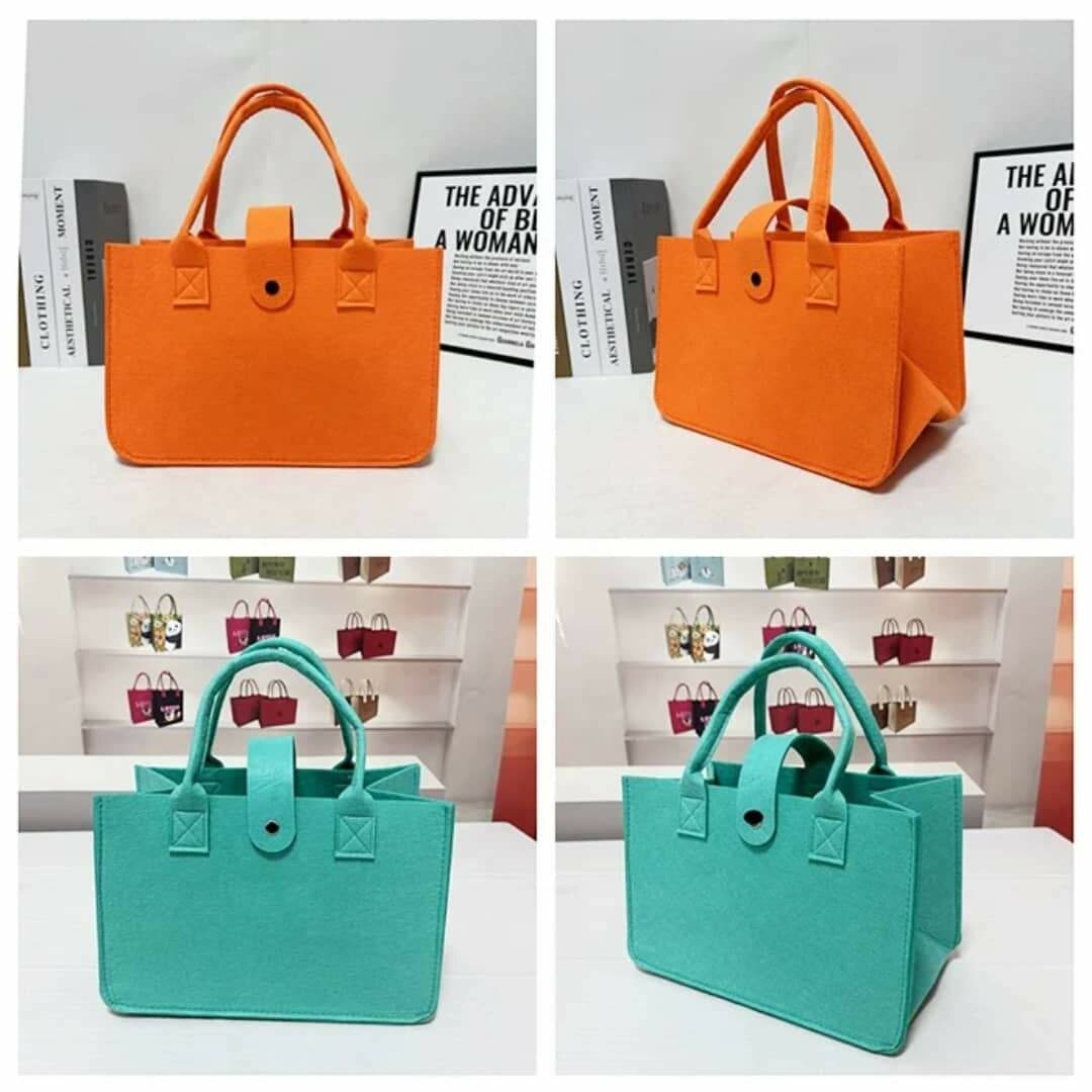 Sac à main en feutre coloré