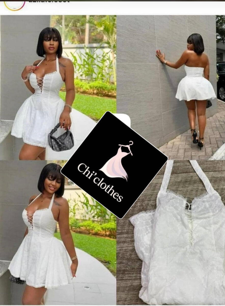 Robe Évasée Blanche Élégante