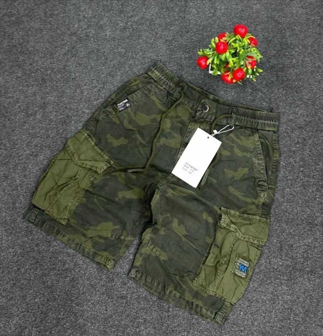 Shorts cargo camouflage homme