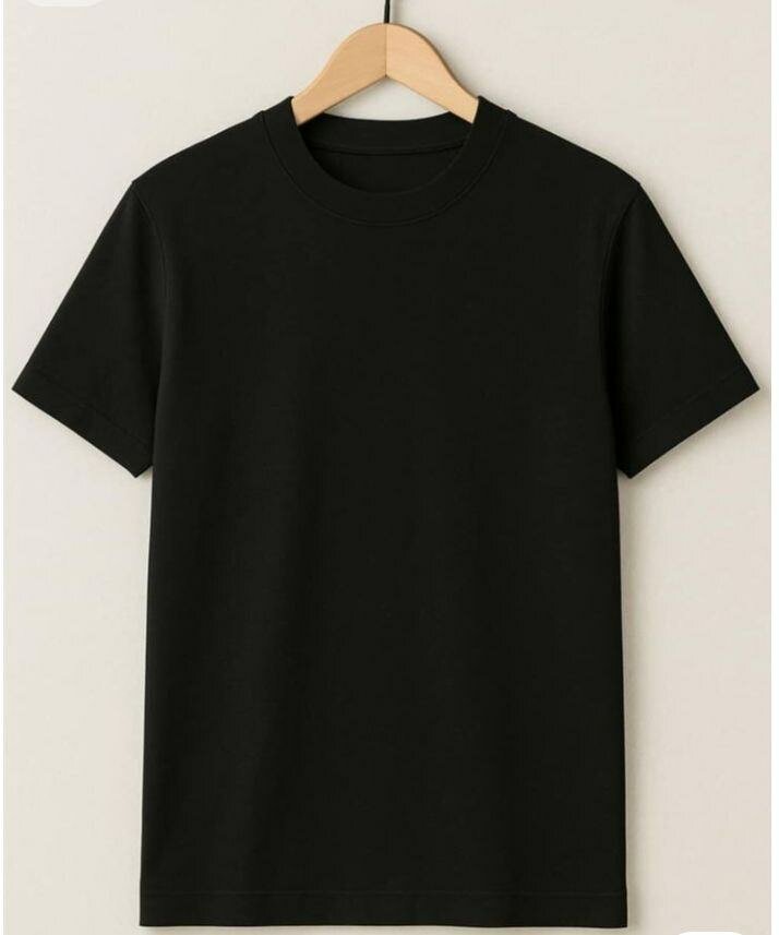 T-shirt noire classique en coton