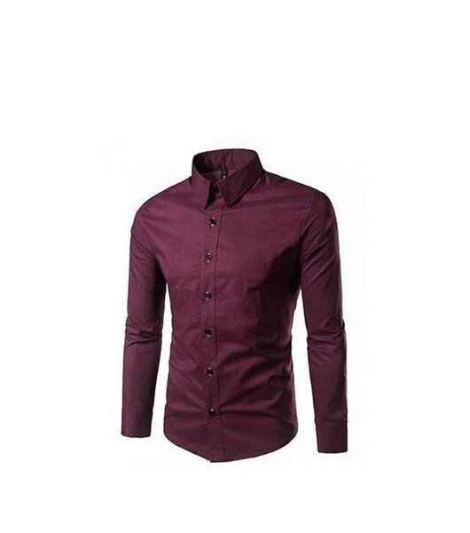 Chemise homme bordeaux slim