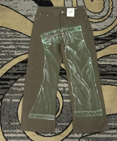 Jeans imprimé artistique pour hommes