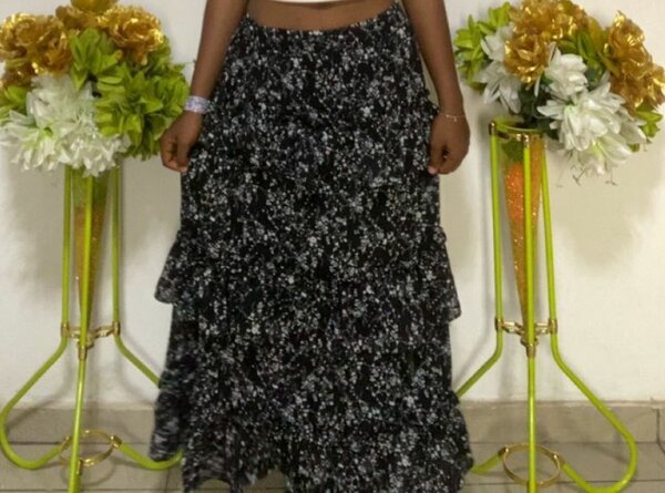 JUPE LONGUE FLEURIE ÉLÉGANTE