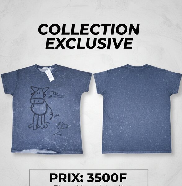 T-shirt bleu unisexe exclusif