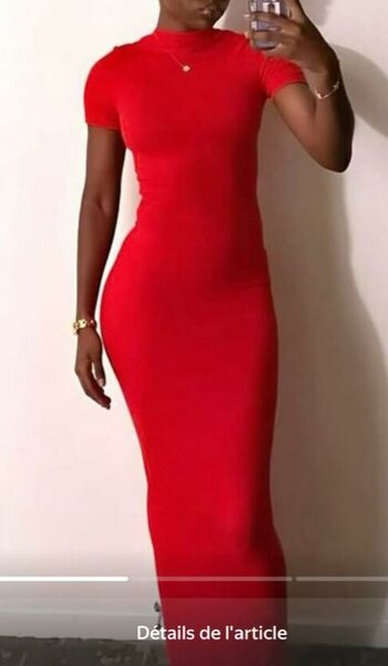 Robe Rouge Élégante Femme