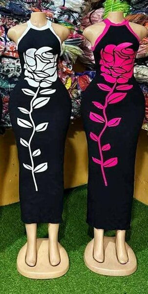 Robe longue à fleur élégante