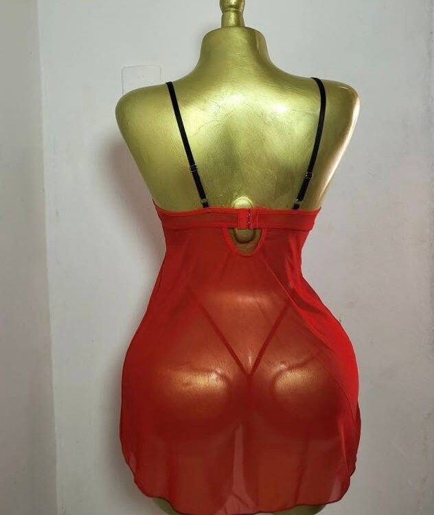 Chemise nuisette sexy rouge