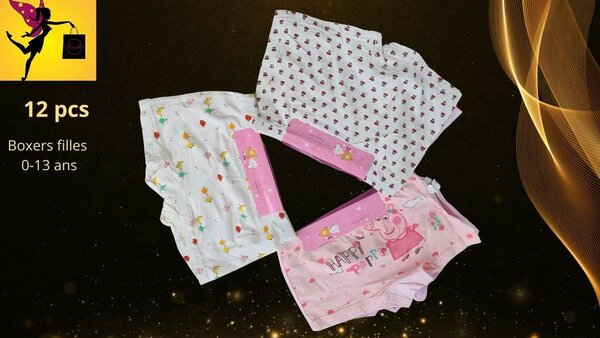 Boxers Filles Assortis 12 Pcs