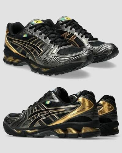 Chaussures de sport Asics noir et or