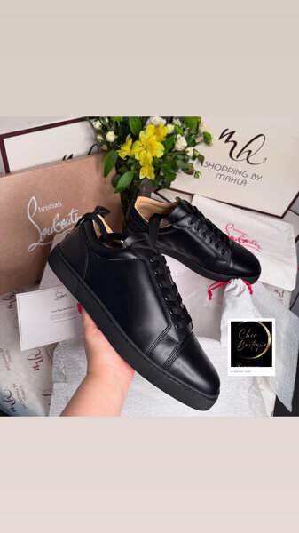 Sneakers chic en cuir noir