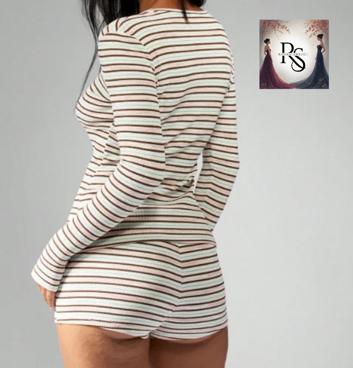 Combinaison rayée pour femme