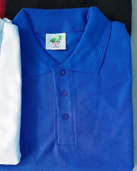 Polo homme bleu en coton