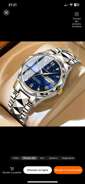 Montre PORDAGAR Fond Bleu