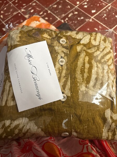 Chemise en lin imprimée