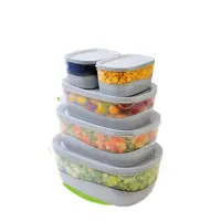 Storage Box Food Container with Seal 5 Pieces Set 100% premium quality Air Tight Food Boxes For Kitchen In Multicolor