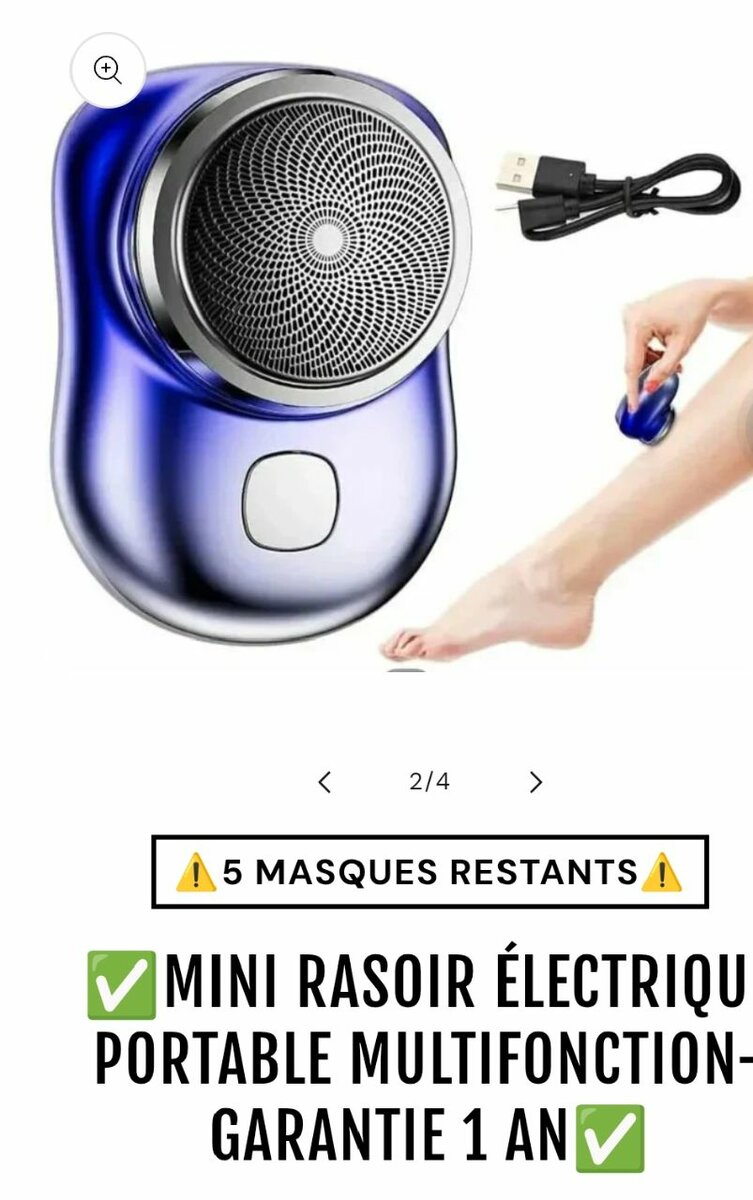 Mini Rasoir Électrique Portable