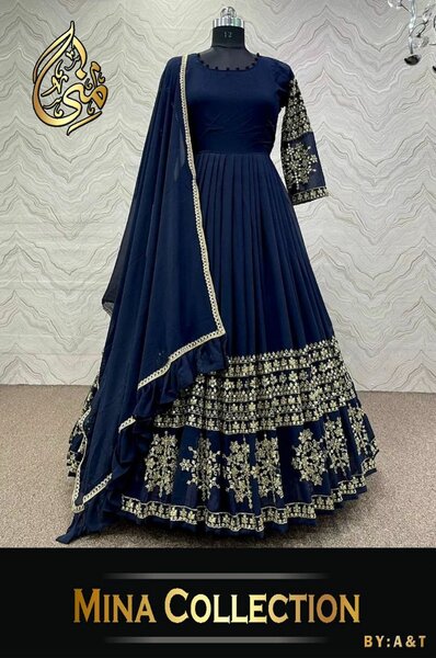 Embroidery maxi with dupatta 3 pc