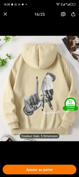 Sweat à capuche graphique moderne