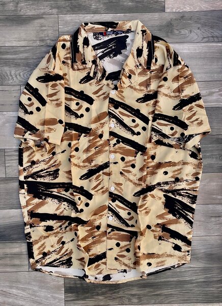 Chemise homme imprimée motifs abstraits