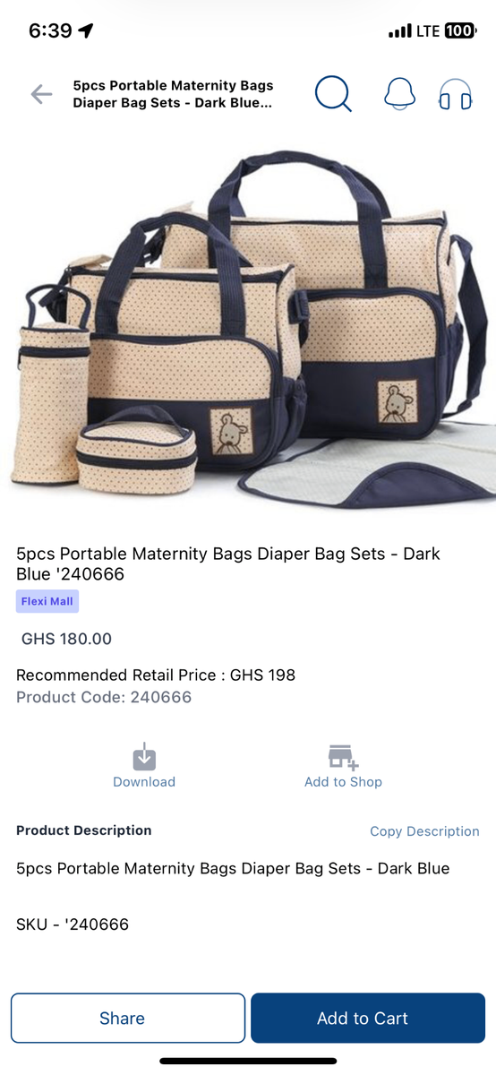 5 Pcs Portable Maternity Bags
