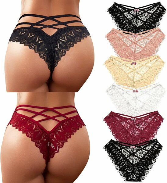 Lot de 6 caleçons sexy pour femme