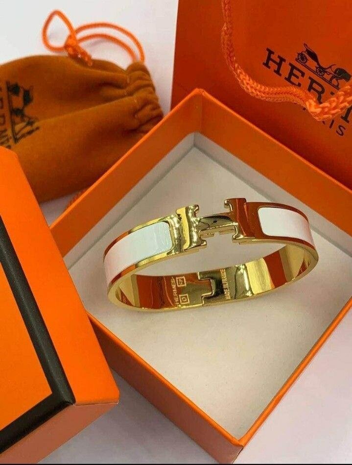 Bracelet Hermes en métal doré