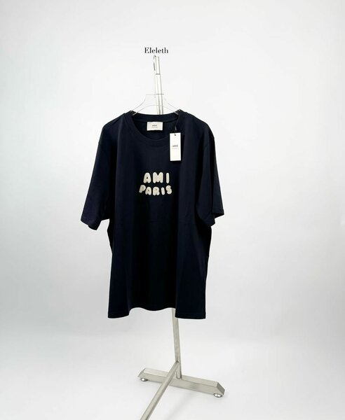 T-shirt noir AMI PARIS pour homme