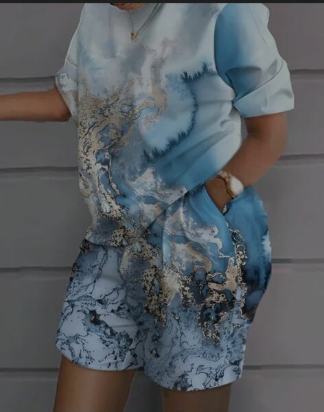 Ensemble décontracté bleu